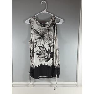Simply Vera Wang Women’s Black and White Sleeveless Tank Top Medium NEW